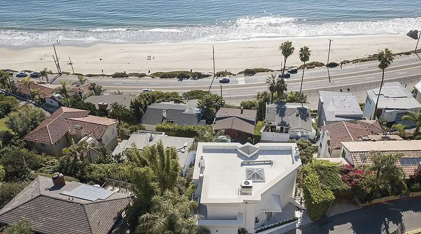 Aerial view of an infill neighbourhood