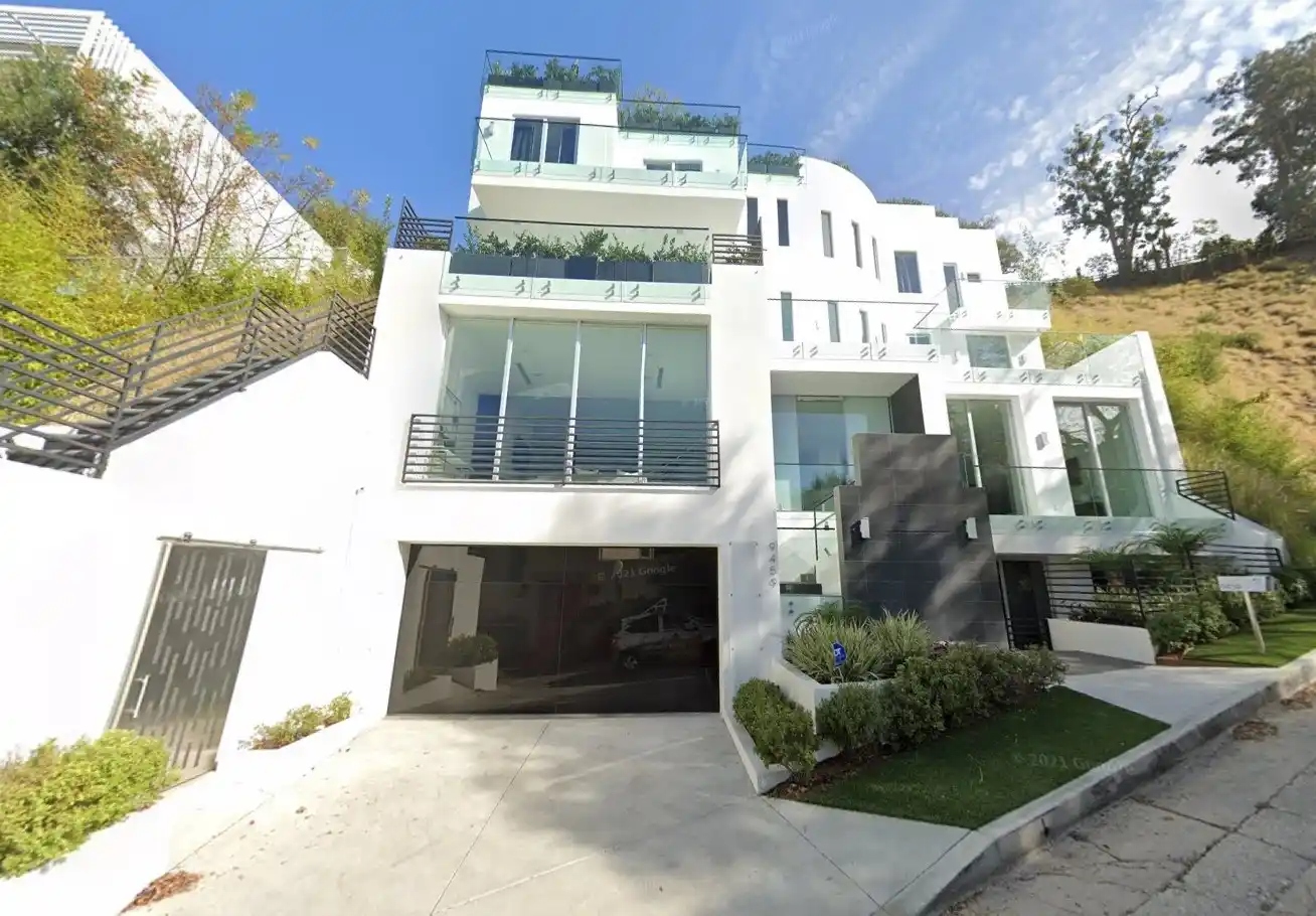 Bel Air front elevation and garage court