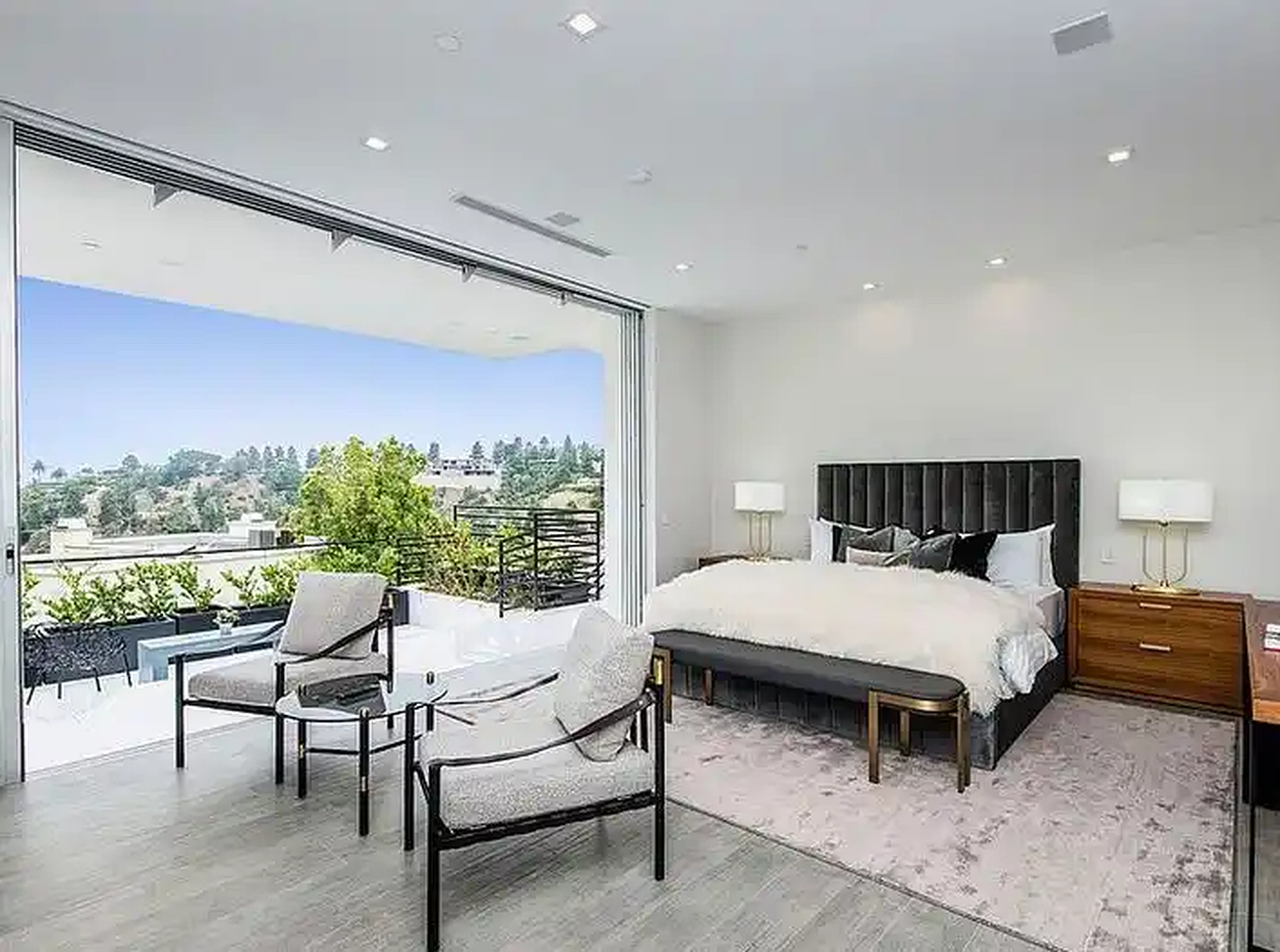 Beverly Crest bedroom with private view balcony