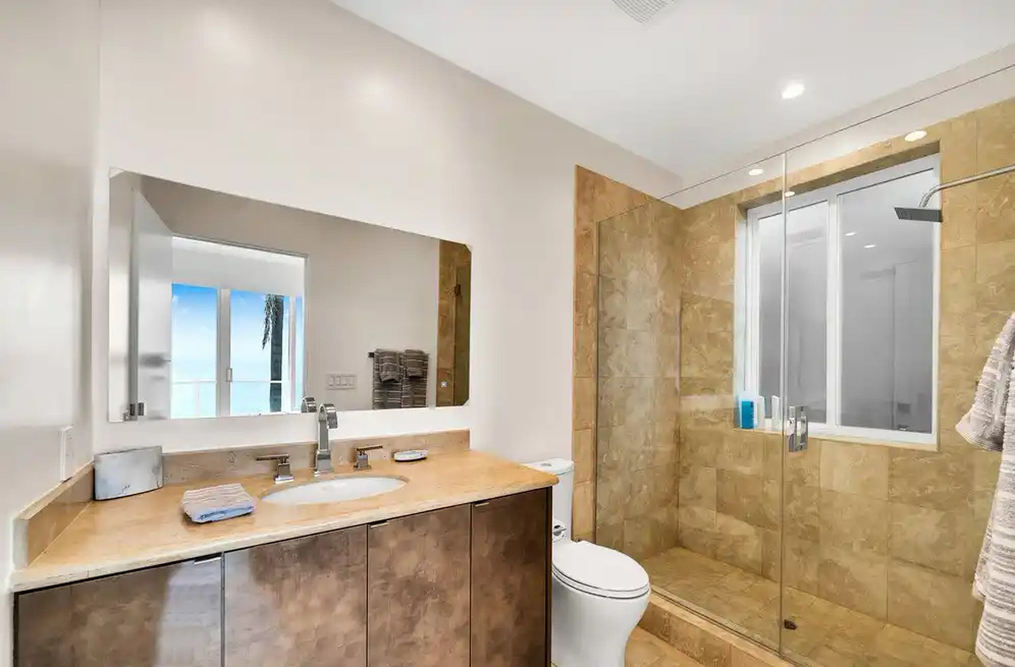 Castellamare bathroom with stone vanity