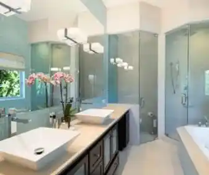 Colby bathroom with glass shower