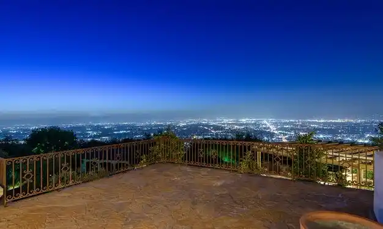 Torreyson viewing terrace above the city at night