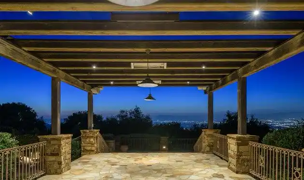 Torreyson pergola terrace at blue hour